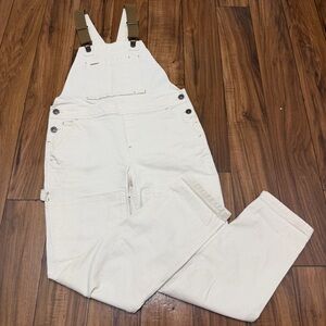 REI Cooperative Womens 8 Trailsmith Overalls Canvas Double Knee Cream